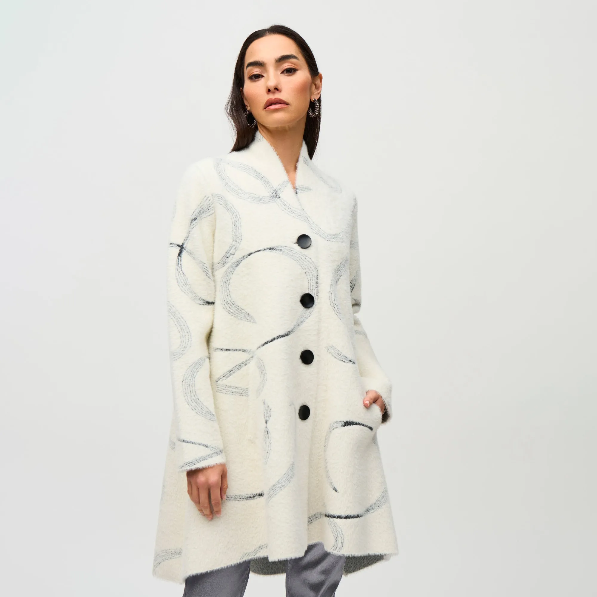 Abrigo Casual Acampanado Joseph Ribkoff 244930