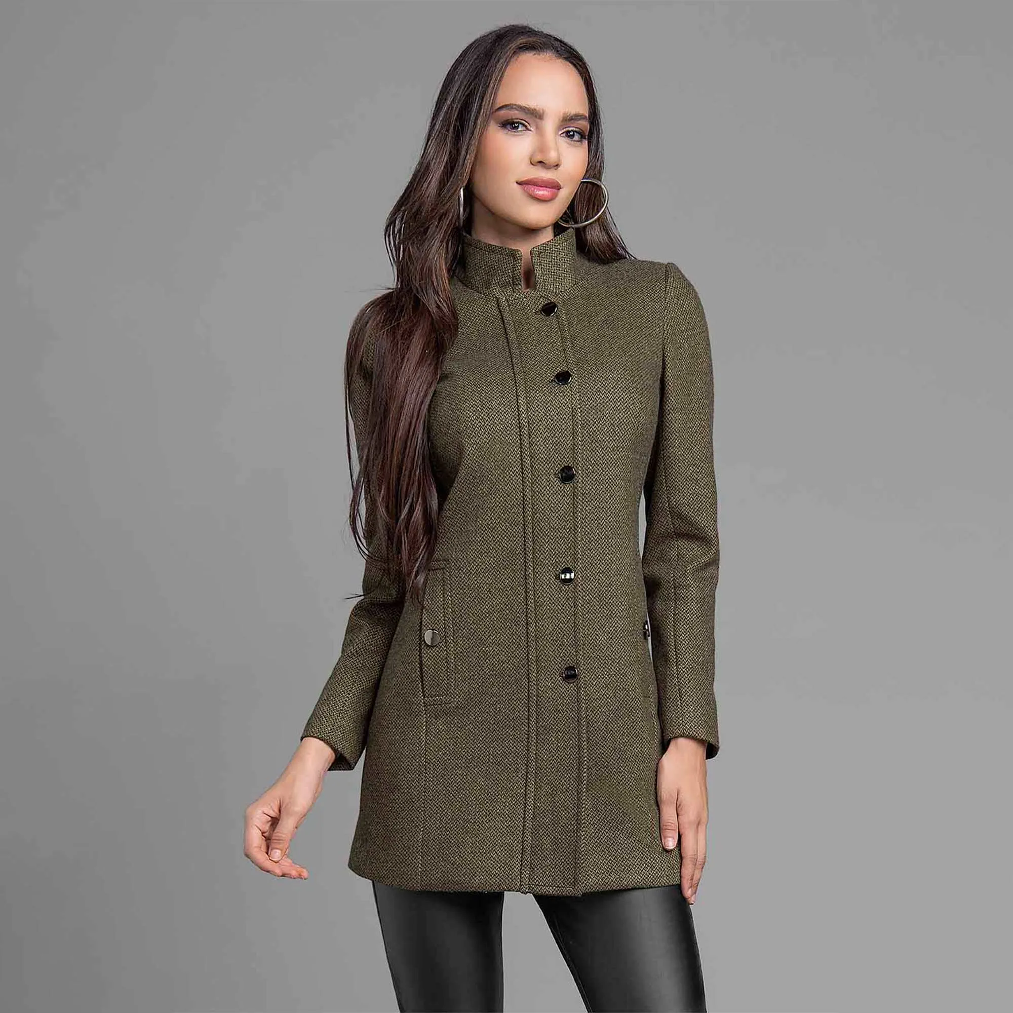 Abrigo Casual con Botones Cherry 24374