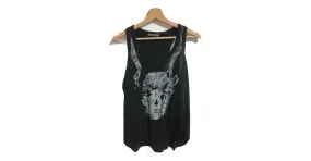 ALEXANDER MCQUEEN Tops Camiseta.Internacional M Algodón Negro 