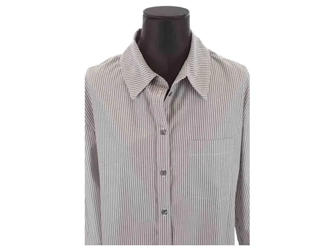 Anine Bing Remera de algodón Gris 