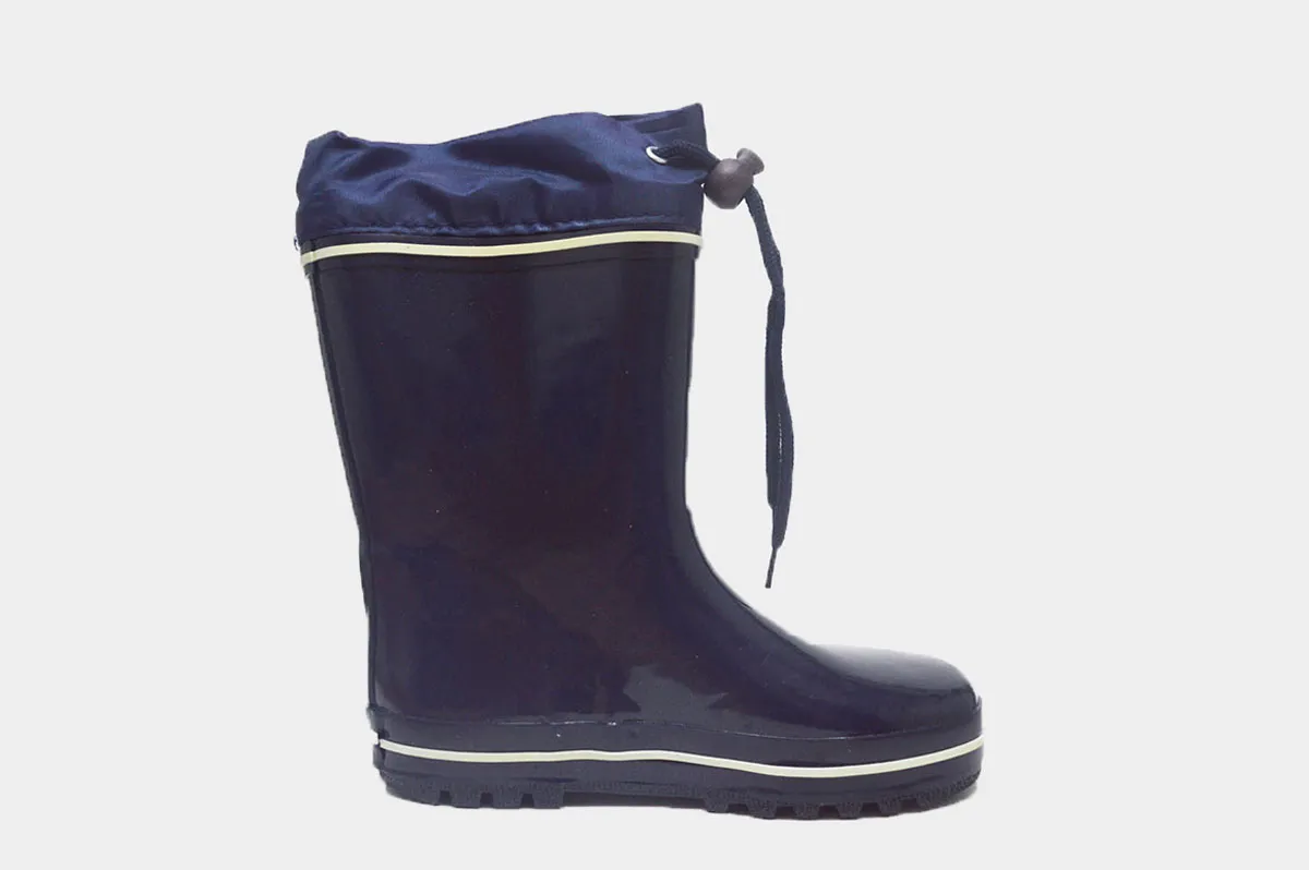 Bota de agua azul cuello ajustable niños
