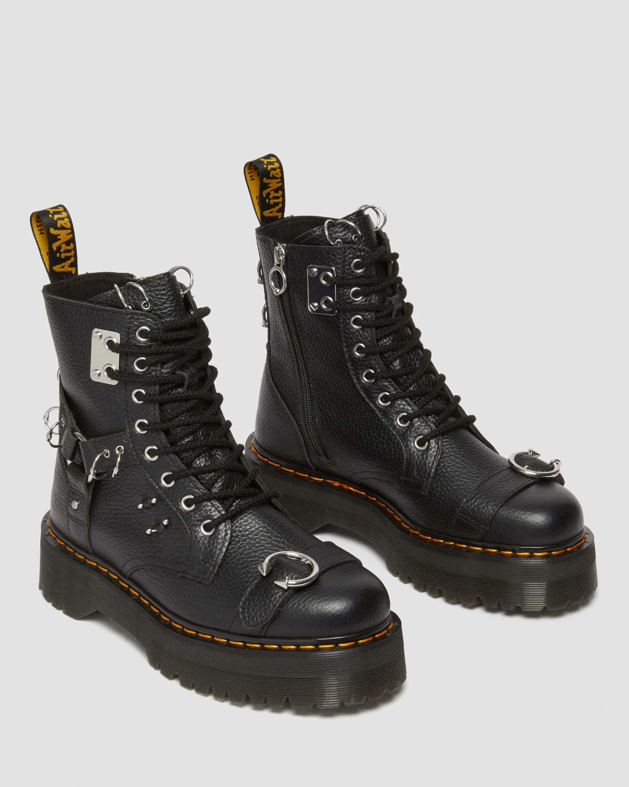 Botas con plataforma Jadon Piercing de piel Milled Nappa