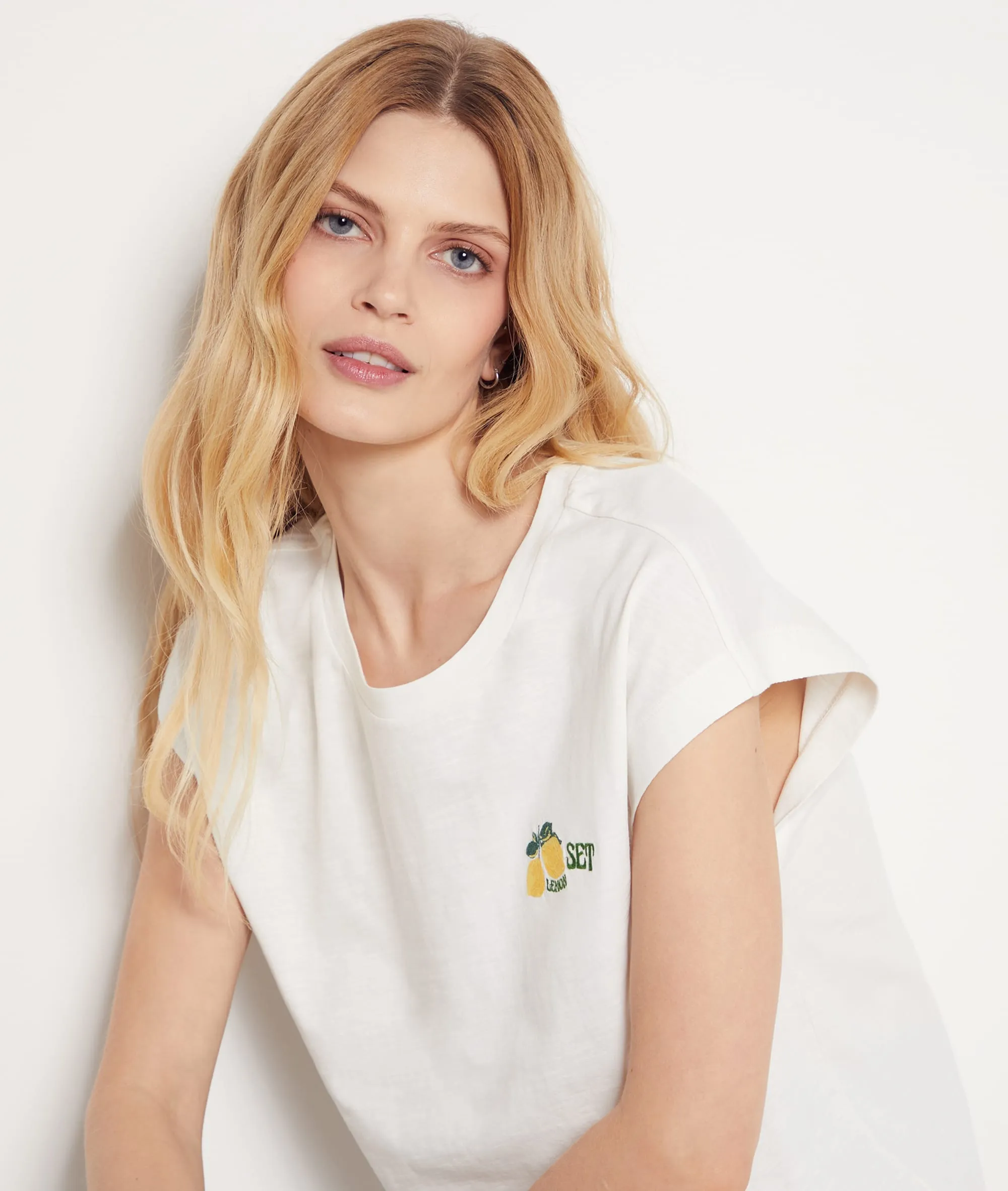 CAMISETA DE ALGODóN MOTIVO LIMóN CHERYL BLANC  ETAM