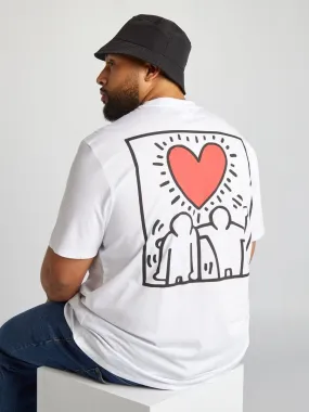 Camiseta de cuello redondo 'Keith Haring' - blanco