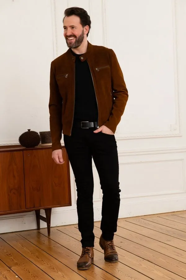 Chaqueta Hombre Daytona Iron Cow Yukon Dark Cognac