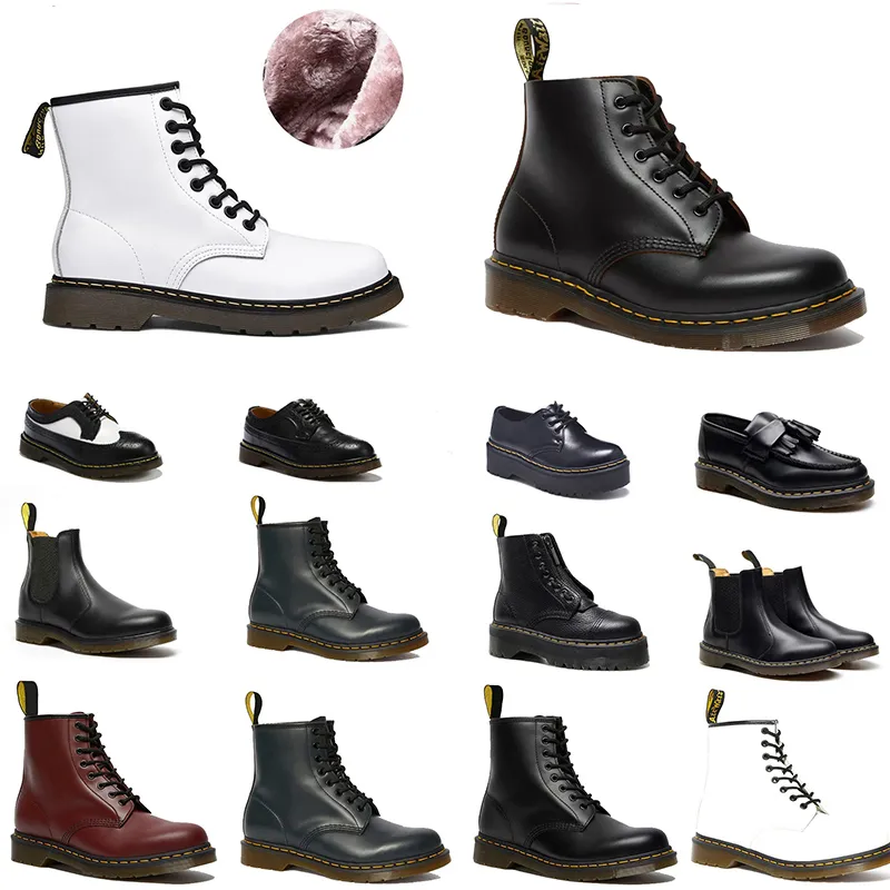 Doc Martens para mujer Botas de diseñador Plataforma Botines de nieve Oxford Tobillo inferior Mujeres Clásico Nieve al aire libr