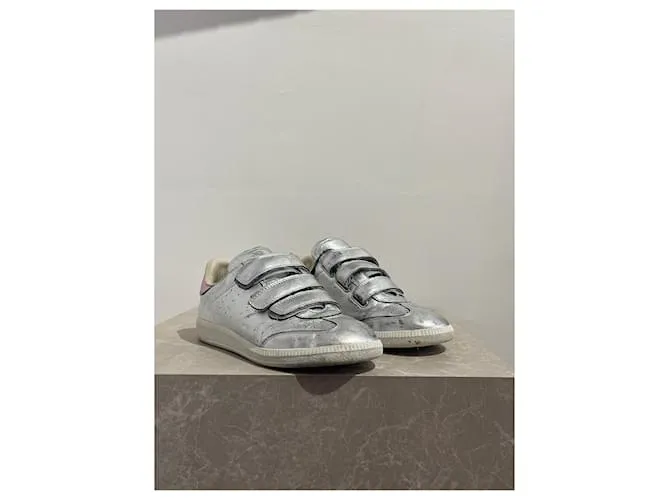 ISABEL MARANT  Zapatillas T.EU 37 Cuero Plata 
