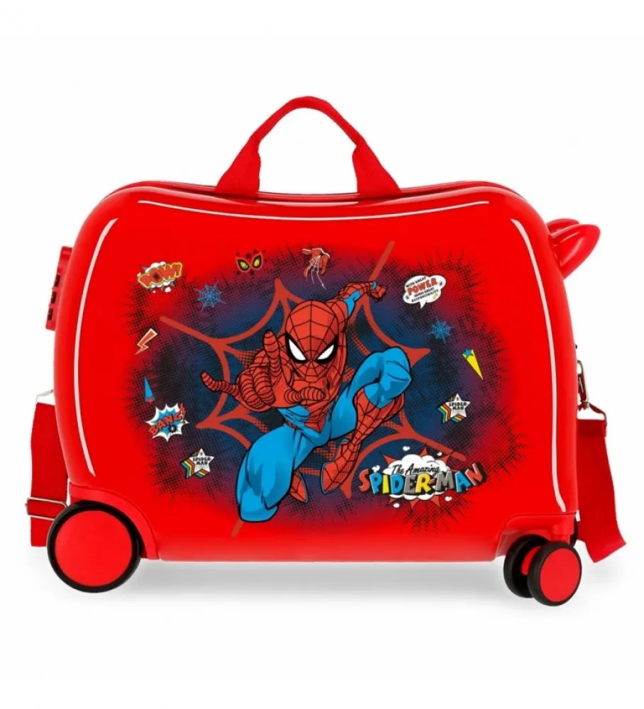 MALETA INFANTIL SPIDERMAN POP ROJO 38X50X20CM