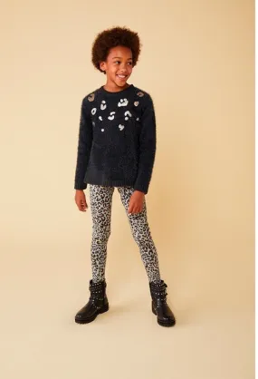 Suéter guipur gris niña BOBOLI