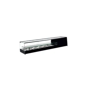 Vitrina estante bandejas cristal recto RCT-4E Vitrinas Gómez