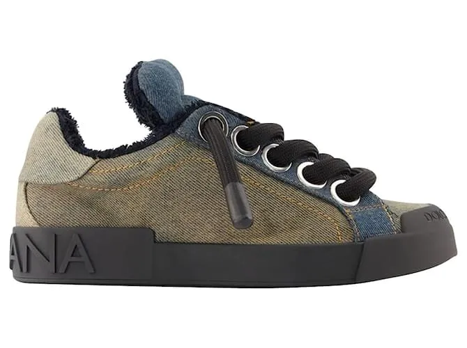 ZAPATILLAS PORTOFINO CUSTOM PATCH  DOLCE & GABBANA  AZUL  DENIM 